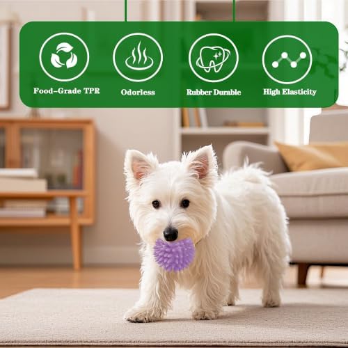 9 Pack Squeaky Dog Balls 2″ Dog Toys Balls for Small Dogs for Teething