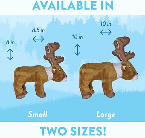 Spunky Pup Clean Earth Plush Caribou | Made from 100% Recycled Water Bottles | Large