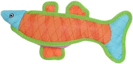 Tuffy® - DuraForce® : 2 Pack Fish Dog Toy: Ultra Durable Plush Toy with Multiple Layers & Reinforced Seams, Washable and Floats, DuraForce® Construction