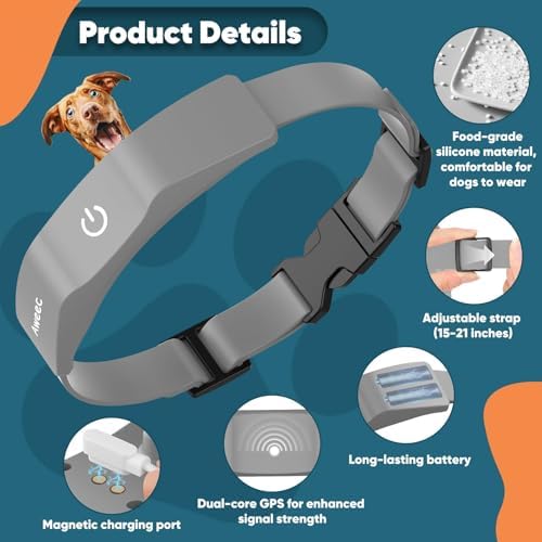 GPS Wireless Dog Fence, Electric Fence System with Training Collar