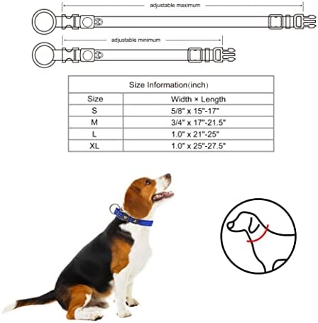 Kruz Dog Collar for Medium Dogs (Width- 3/4", Length - 17"-21.5") Reflective Adjustable Pet Neck Band with Soft Padding, Heavy-Duty O-Ring, 100% Nylon Strap (Raspberry Pink, Medium)