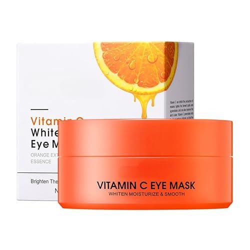 Vitamin C Power Brightening Hydra-Gel Eye Patches, Collagen Hydrating Under Eye Pads, Improve Dark Circles, Eye Lines, Eye Bags, Replenishing Eye Patches for Dark Circles, Under Eye Bags Treatment