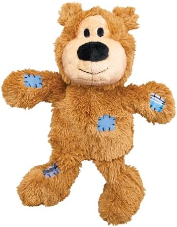 KONG Wild Knots Bears - Durable Dog Toys with Internal Knotted Ropes and Minimal Stuffing for Less Mess (Assorted Colors) (X Large (2 Pack))