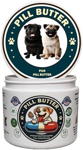 Peanut Butter Dog Pill Wrap Pug Label