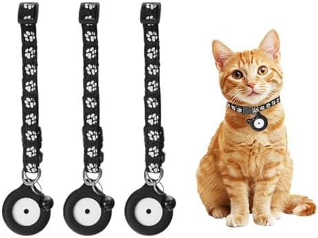 Smart Cat Door for Interior & Exterior, Cat Pet Door with 3 Collar Sensor Keys & 1 Remote Control & 4 Way Locking Cat Flap with RFID Collar Activated Opening (Black) (White Tags 3Pack)