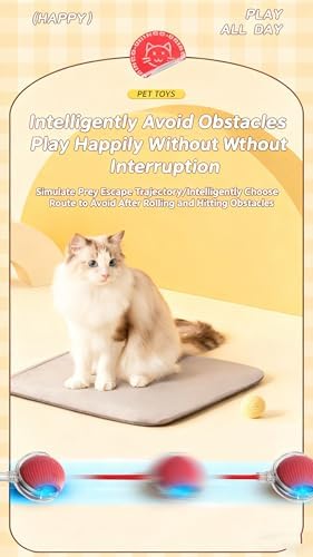 Automatic Rolling Ball Toy for Cats & Dogs. Self-Moving Electric Toy relieves Boredom. Sweet Gift for Your Furry Babies, Perfect for Small and Large Dogs.