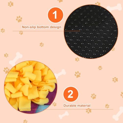 Yummy Sam Snuffle Mat for Small Medium Dogs Nose Smell Training, Grey