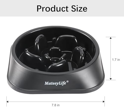 MateeyLife 1-Pack Slow Feeder Dog Bowls, 2 Cups, Dog Puzzle Feeder Bowl