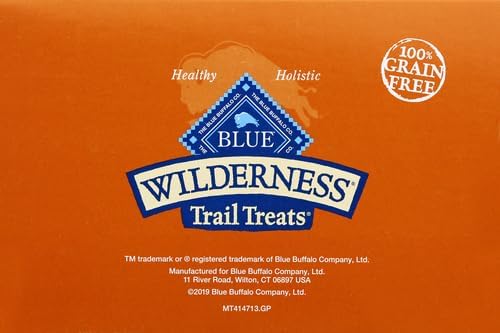 Blue Buffalo Wilderness Trail Treats Crunchy Dog Biscuits Grain-Free and High-Protein Dog Treats, Turkey Recipe 36-oz Box (Pack of 3)