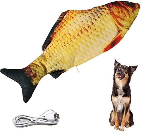 Flopping Fish Electric Dog Toy,Realistic Interac tive for Small Medium Dogs