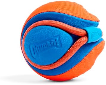 Chuckit! Rope Fetch Dog Toy, Ball on Rope, Durable EVA Rubber, 5.5-in