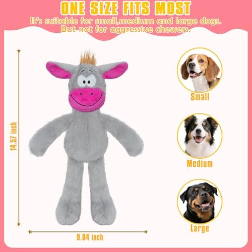 Squeaky Plush Dog Toy for Small & Medium Breeds