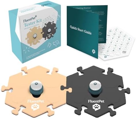 FluentPet Speak Up! Tester Kit - Set of 2 Dog Talking Buttons with Pre-Installed Batteries & 2 HexTiles -| Pet Buttons for Communication