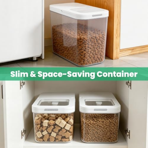 TBMax Pet Dog Cat Food Storage Container 6 Lbs with Airtight Flip-up Lid