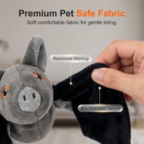 Flapping Bat Cat Toy, Interactive Self Play Pet Toy with USB Charging (C)
