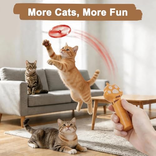 Cat Toys for Indoor Cats, Interactive cat Fetch Toy Launcher for Chasing