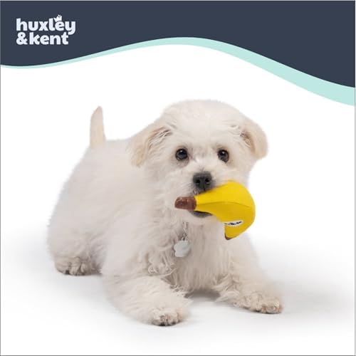 Huxley & Kent Power Plush Squeaky Dog Toy, Bruiser Banana, Small