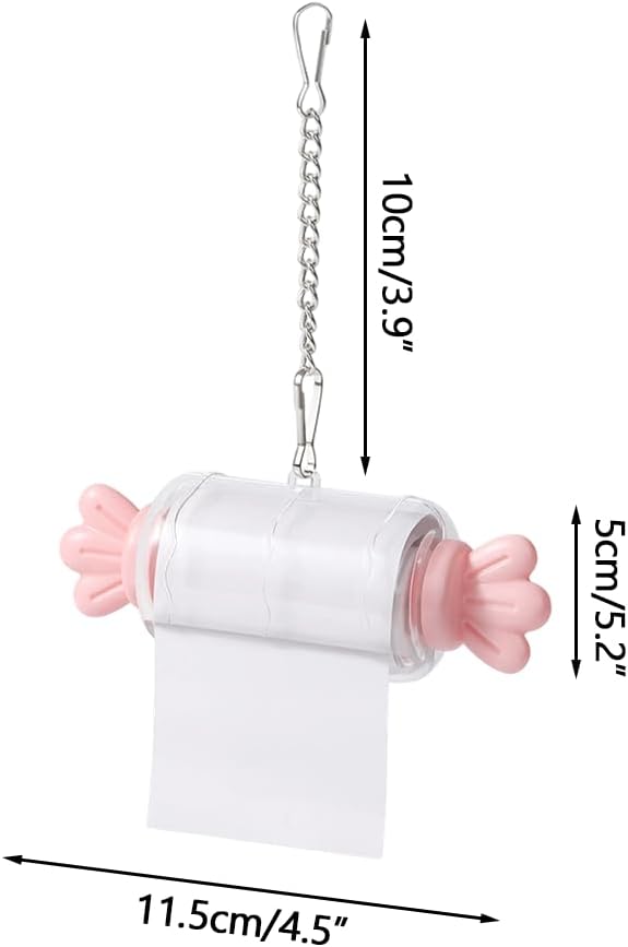 Bird Shredding Toys, Parrot Rolling Paper Play Toy with Hanging Chain, Interactive Chewing Accessory for Parakeet Cockatiel & Medium Parrot Cage Use