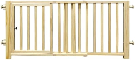 Four Paws Walk Over Wooden Dog Gate, 30-44" W by 18" H