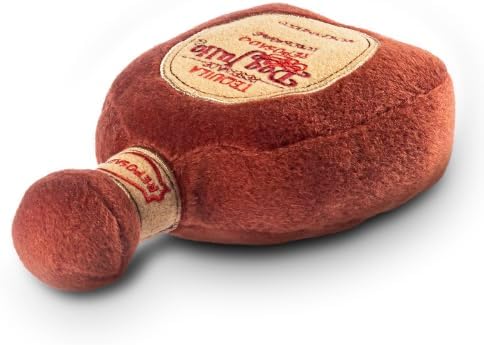 Dog Diggin Designs Dog Julio Tequila Plush Dog Toy | Luxury-Inspired Parody Tequila Bottle Dog Toy with Squeaker, Soft Plush Novelty Dog Toy – Shaken, Not Stirred!