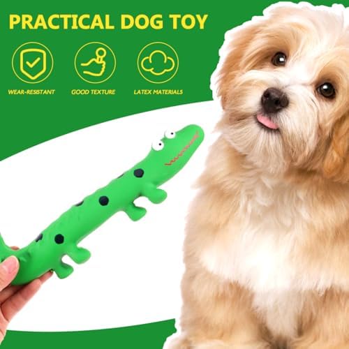 Angoily Pet Latex Toys Lizard Dog Toys Squeaky Small Dog Interactive Pet Molar Fetch Lizards Squeaky for Small s Animal Plush