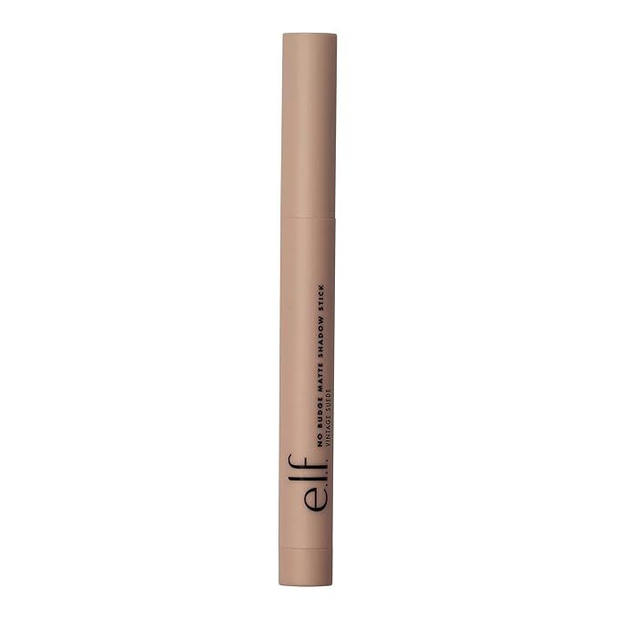 e.l.f. No Budge Matte Shadow Stick, One-Swipe Cream Eyeshadow Stick, Long-Wear & Crease Resistant, Matte Finish, Vegan & Cruelty-Free, Vintage Sude