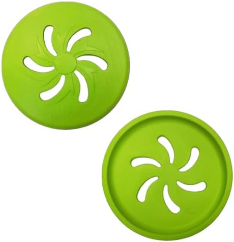 Dog Flying Disc Large EVA Material Pet Toy Outdoor Fetch Training Disc Durable Bite Resistant Safe on Teeth Lightweight Floating Interactive Disc (Green)