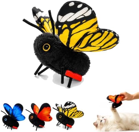 Smart Sensing Flapping Butterfly Toy Interactive Cat Teaser Toy，1pc C