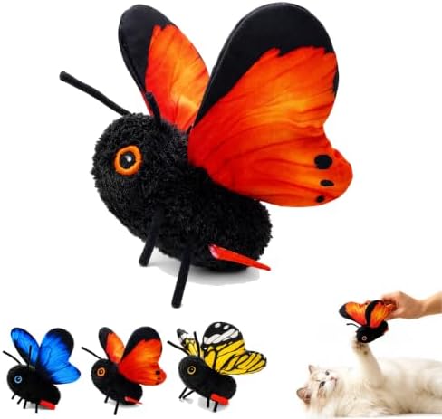 Smart Sensing Flapping Butterfly Toy Interactive Cat Teaser Toy，1pc B