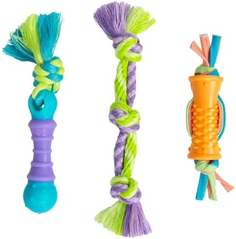 Dental Chew Pack Mini Dog Chew Toys, 7", 3-Pack