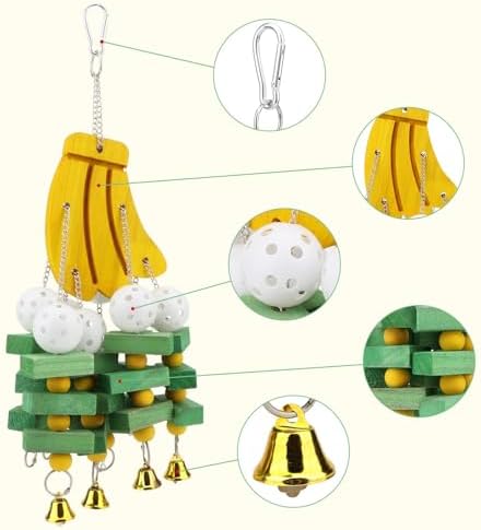 GPY Parrot Toys for Macaw, Interactive Bird Toys for Parrots Large Bird