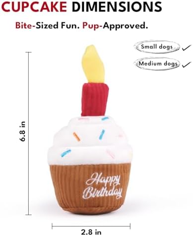 CHEWFFON Dog Birthday Cake Toy, Interactive Snuffle Puzzle Toy