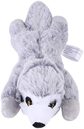 Pet Toys, Dog Squeaky Toys Interactive Toys for Chewers Durable Plush Dog Toys for Small Medium Large Dogs (Grey Mongoose)