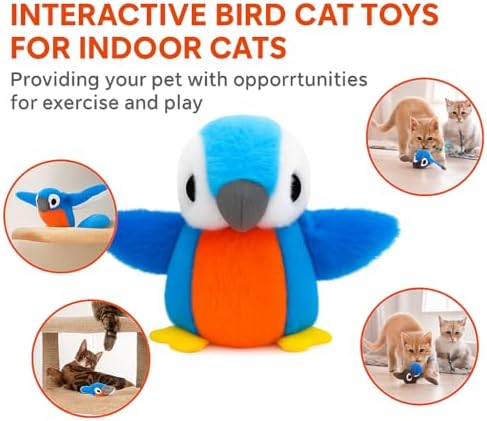 Interactive Penguin Cat Toy – Rechargeable Flapping Wings Kitten Toy with Catnip, Automatic Beating Wings, Funny Indoor Play Alone Toy for Cats