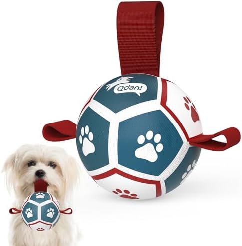 QDAN Small Dog Toys, Puppy Balls, Dog Balls with Straps for Small Breed