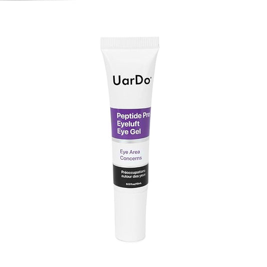 Uardo Peptide Pro Eyeluft Eye Gel 0.5 Fl Oz/ 15ml - usn113 | For All Skin Types | Targets Signs of Aging | Helps with Puffy Eyes & Wrinkles | For Women and Men
