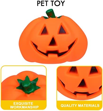 Homoyoyo 3Pcs Pumpkin Shaped Dog Sound Toy, Squeaky Pet Ball Toy for Training and Interactive Play, Assorted Colors, 3.14 x 3.14 x 2.36 Inches