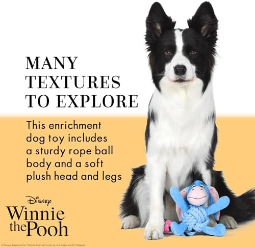 Disney for Pets Winnie the Pooh Eeyore Rope Body Dog Toy, 8 Inch