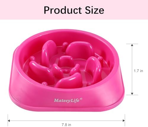 MateeyLife 1-Pack Slow Feeder Dog Bowls, 2 Cups, Dog Puzzle Feeder Bowl