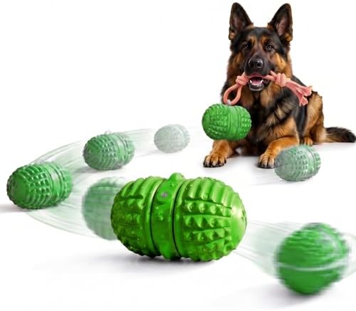 Smart Interactive Dog Toy, 8 Modes Automatic Rolling Ball with a Recording Function, Food-Grade Rubber Material Interactive Dog Ball for Medium and Large Dogs
