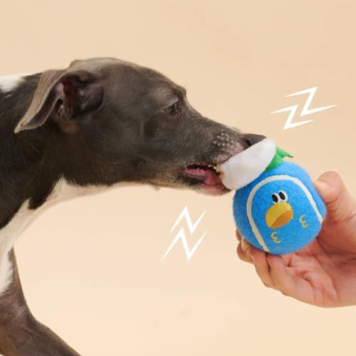 ZEZE Bruno the Sailor Squeaky Dog Toy, Cute Plush Tennis Ball Dog Toy with Hidden Squeaker, Soft Fetch & Chew Toy for Small to Medium Dogs & Puppies, Gift-Ready Designer Pet Toy