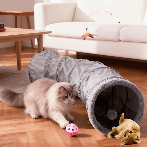 2-Way Collapsible Cat Tunnel Tube Toy Pack Set