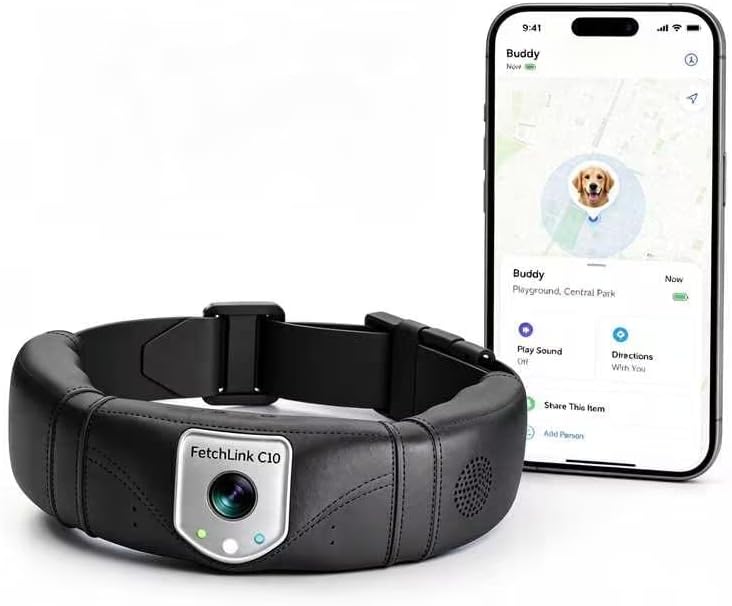 GPS Wireless Dog Fence, Custom Boundary & Real-Time Tracking GPS Collar