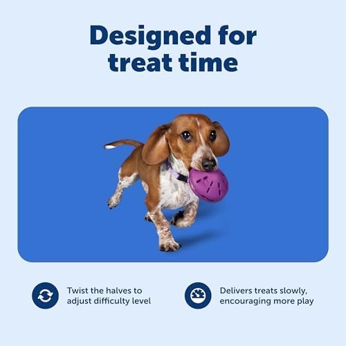PetSafe Busy Buddy Twist 'n Treat Dispensing Dog Toy, Small | Twist Halves Apart for Quick Treats or Closer for a Challenge, Patented Treat Meter, Top-Rack Dishwasher Safe
