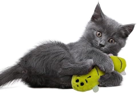 Catnip & Silvervine Plush Cat Toy for Kittens - Centipede