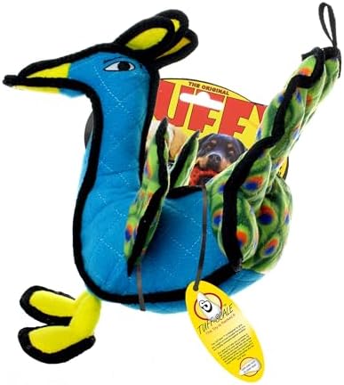 TUFFY® - 2 Pack Original : Peacock Dog Toy : : Ultra Durable Plush Toy with Multiple Layers & Reinforced Seams, Washable and Floats, Original Construction
