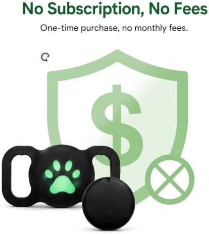 GPS Collar for Dogs, Pet Tracker for Dogs (Android Only), Waterproof Smart Tag Compatible with Google Find My, No Monthly Fee, Dog GPS Tracker Collar for Small Large Dogs (Tracker for Dog)