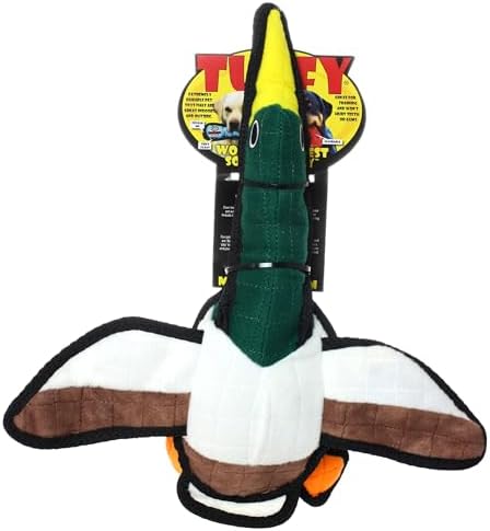 TUFFY® : 2 Pack Duck Dog Toy: Ultra Durable Plush Toy with Multiple Layers & Reinforced Seams, Washable and Floats, Original Construction