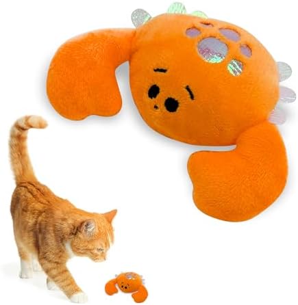 Catnip & Silvervine Plush Cat Toy for Kittens - Crab