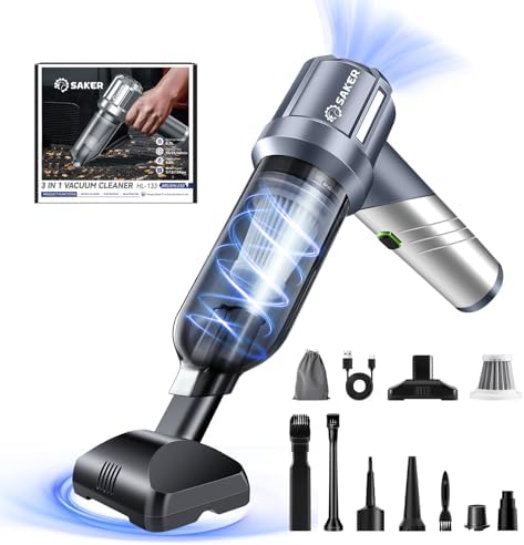 Saker Handheld Car Vacuum Cordless Portable 17000PA Foldable HL133 Silver